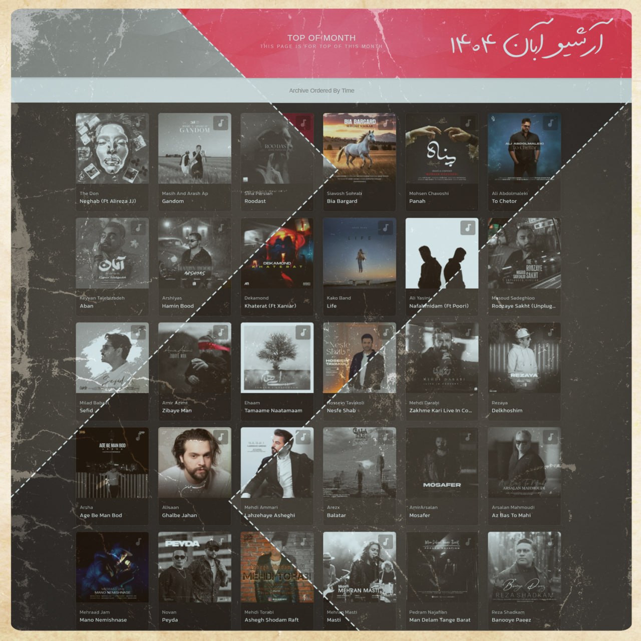 دانلودجدید آرشیو ماهانه آبان 1404 به نام